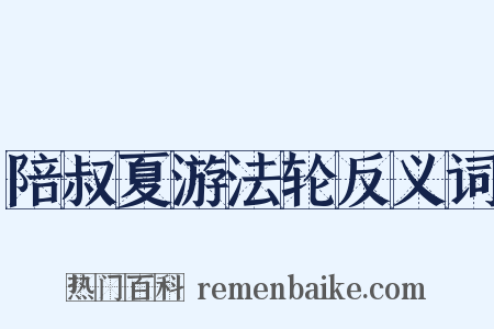 陪叔夏游法轮反义词是什么意思的图片